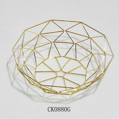 Best quality good metal bowl shape wire storage basket fruit bread basket candy pot organizer