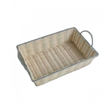 Chinese supplier full handmade mini oblong rattan fruit food vegetable basket kitchen organizer