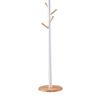 GuangXi YuLin JiaBao Free Standing Floor Tree Hanger Stand Wood Wooden Coat Rack