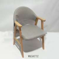 Simple living room Wood fabric chair for home hotel