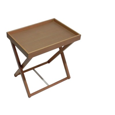 Beech wood Log color cross vertical food serving tray folding table tray