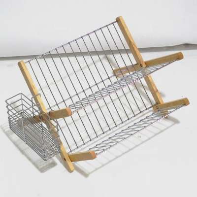 New Design Metal Wire Kitchen Cabinet Two Tier Draining Rack Rustless Storage Rack