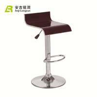 square seat Cheap Acrylic Transparent Bar Stool with chromed gas lift and base