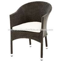 Synthetic Wicker Dining Chair for Outdoor/Indoor with outdoor cushion