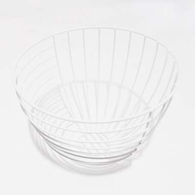 Metal wire storage fruit basket for living room or office kitchen organizer furniture