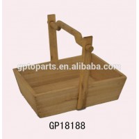 Wooden gift basket hanging basket fruit basket