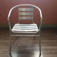 metal  aluminium  dining stacking  chair