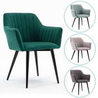 factory wholesale furniture modern  velvet fabric restaurant seat gold metal dining chair made in China