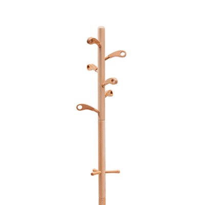 Durable indoor solid wood clothes three feets coat rack stand