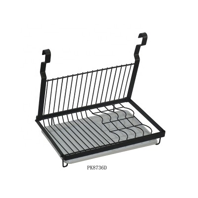 Powder Coating Black Color Metal Wire Wall Mount Bowl Dish Drying Rack