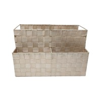 Best Selling Eco-Friendly Oval Plastic PP Starp Non-Woven Storage Basket